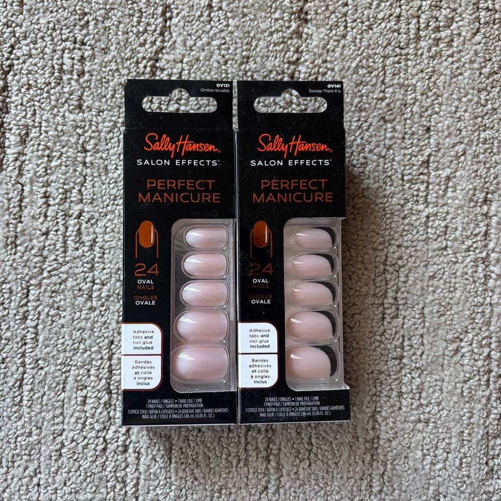 2 NEW Sally Hansen Salon Effects Perfect Manicure - Picture 1 of 3